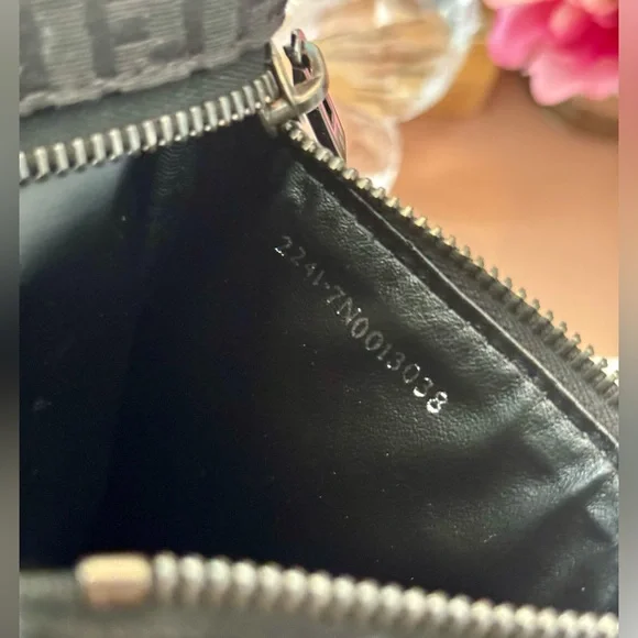 Fendi Black Canvas Pouch Like New - Picture 5 of 8